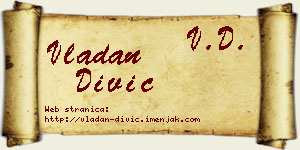 Vladan Divić vizit kartica